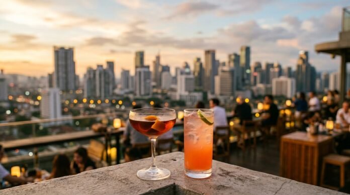 Golden-hour rooftop skyline view for the Kuala Lumpur 2 day itinerary