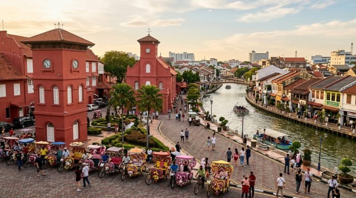 Colourful heritage riverside town for a Melaka day trip from KL